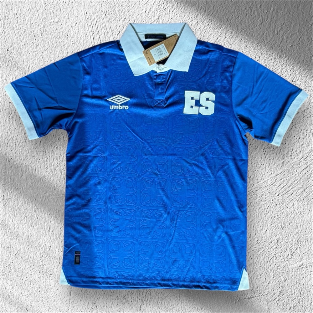Umbro Royal Blue Polo with WhiteEl Salvador